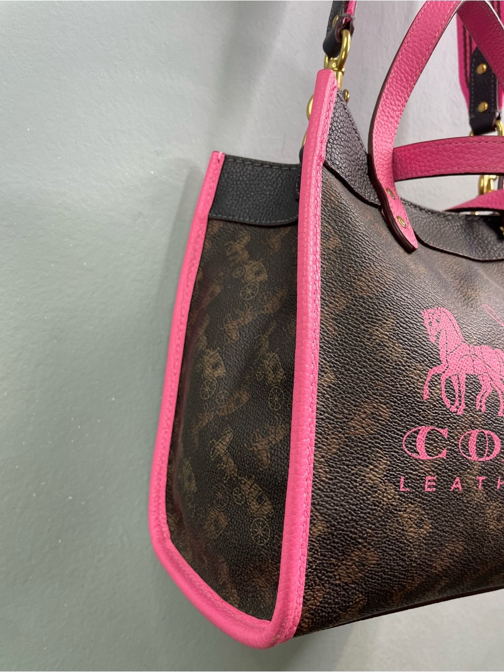 Coach Field Tote 22 in Truffle Petunia - Picture 9 of 15